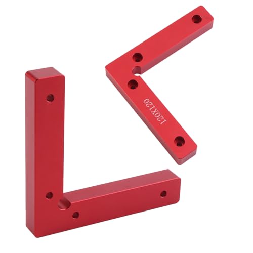 2 PCS 90 Degree Clamps for Woodworking, Aluminium Alloy Corner Clamp L Shape Square Clamp Fence Clamps Metal Welding Fixing Tool, 4.7 ×4.7 × 0.6inch