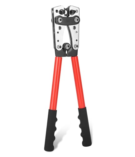 Pince à sertir pour cosses de câble mm² - Pince 10-1/0 - Cables jusqu'à 50 mm² - Rouge