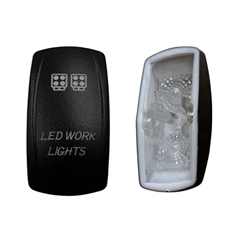 Image of Laser Etched Backlit Switch Cover Cap for Car Boat Dashboard Rocker Switch