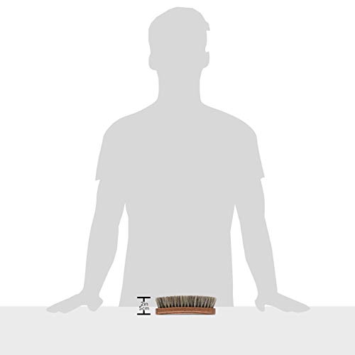 Shoe Brush - 100% Horsehair Shoe Brush - Concaved Handle for Premium Grip, Brown