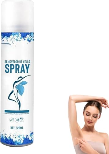 Spray Depilatorio Suave, Spray Depilatorio Indoloro, Suave, Sin Irritación, Hidratante y Suave, Retrasa el Crecimiento del Vello, para Piernas, Axilas, Brazos y Cuerpo