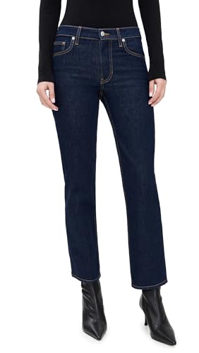 Veronica Beard Jean Womens Leah Mid Rise Straight Leg Jeans Indigo Rinse 27