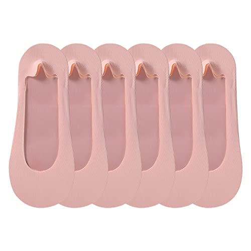 Calcetines de lana para mujer, 3 pares de calcetines de lana ultrafinos de color sólido para deportes y ocio, silicona, anti caída, boca poco profunda, no y transpirables, calcetines para mujer, no se