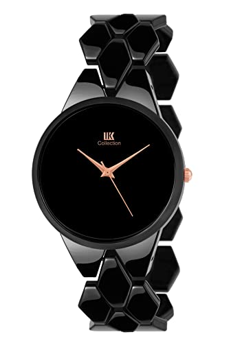 Image of IIK COLLECTION Watch for Women Round Dial |Analogue Quartz Movemnet Ladies Watch|Long Battery Life|Stainless Steel Adjustable Bracelet Chain Strap|Fancy Clasp Safety Watch for Woman