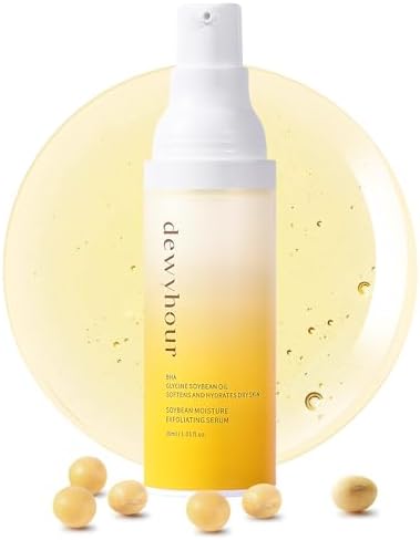 dewyhour Soybean Moisture Exfoliating Serum - Gentle Daily Soft-Exfoliating Face Peel for Dead Skin Cells Remover - For All Skin Types, Korean Skin Care 30ml / 1.01 fl.oz