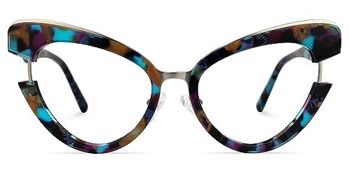 Image of VOOGLAM Stylish Oversized Cat Eye Blue Light Blocking Glasses for Women Anti Eyestrain UV Eyewear Jazzy