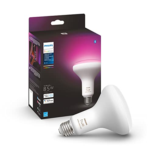 Philips Hue White & Color Ambiance BR30 LED Smart Bulbs (Bluetooth Compatible), Compatible with Alexa, Google Assistant, and Apple HomeKit, New Version, 1 Bulb (577956) Philips Hue White & Color Ambiance BR30 LED Smart Bulbs (Bluetooth Compatible), Compatible with Alexa, Google Assistant, and Apple HomeKit, New Version, 1 Bulb (577956)