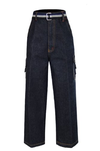 Baby Boys Toddler Teen Denim 8 Pockets Jeans Pants Bottom Belt 6-14 Yrs2