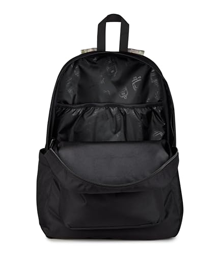 Image of JanSport SuperBreak Plus Backpack with Padded 15-inch Laptop Sleeve and Integrated Bottle Pocket - Spacious and Durable Daypack for Work and Travel, Bogcore Camo Con Black /Brown /Lt Brn /Dk G