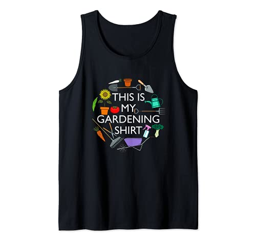 This Is My Gardening Funny Gardener Plants Tank Top, Black