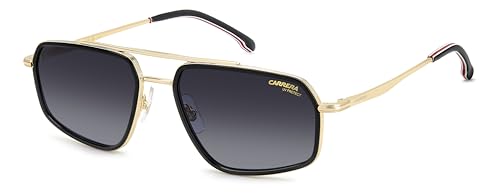 Lista de Lentes Oftalmicos Carrera los mejores 10. 43 Carrera Gafas para Hombre, Black On Gold/Grey Shaded, 58/18/145