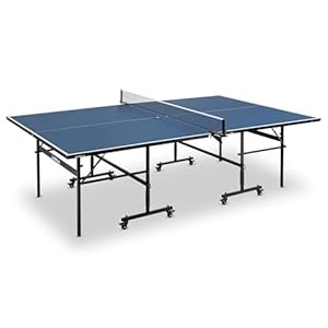 JOOLA Tischtennisplatte Inside 13 Tischtennistisch Indoor klappbares Untergestell – Schneller Aufbau-inklusive Netz, blau, 274 x 152,5 x 76 cm
