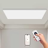 Hocosyme Calefactor Bajo Consumo 1000W Con Techo Con Control Remoto Inteligente, Calefacción de Pared por Infrarrojos de Bajo Consumo - Control de la Aplicación Wi-Fi con Control Remoto - TÜV