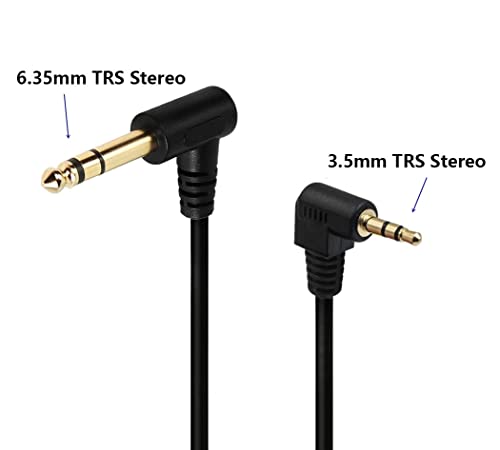 Cable de Audio 6.35mm a 3.5mm, 1.8m miniatura 2