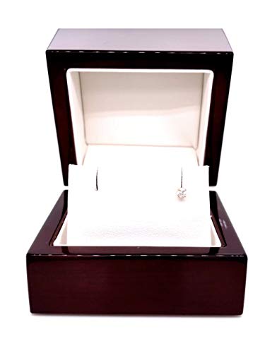 14k Gold Round SINGLE Diamond Stud Earring (1/10cttw, J-K, I2-I3) 4-Prong Basket set with Screw-back Diamond Wish4