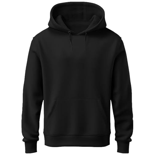 Image of Khakey Mens Hoodie | Plain Hoodies for Men Solid Casual Winter Wear | Best Hooded Sweatshirt with Pocket