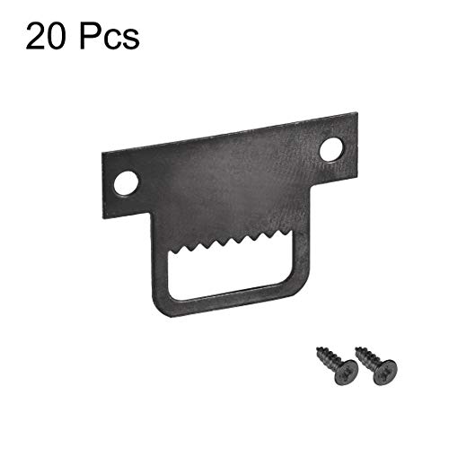 Image of uxcell Picture Hangers, 32mm x 22mm Double Hole with Screws for Frame Hanging, 20 Pcs