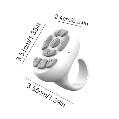 Anillo de control multimedia inalámbrico con clicker remoto para pasar páginas en tableta 2