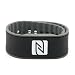 Produktbild NFC Armband, geeignet für Kontaktdaten, Messe, Sport, 924 Byte (NTAG 216), wasserfest, schwarz/grau, verstellbar
