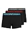 Price comparison product image JACK & JONES Men's Jacwaistband Trunks 3 Pack Noos Boxer Shorts, Grey (Asphalt Detail:hawaian Ocean Fiery Red), Medium