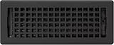 Decor Grates LTH412-BLK Lattice Floor Register, 4x12 Inches, Black