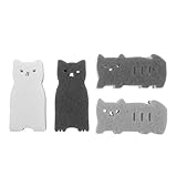 HOUDERCO 猫型両面食器用スポンジ スクラブ面と吸収面油汚れ落とし 耐摩耗性クリーニングパッド 家庭用鍋 フライパン 野菜洗浄用 4個セット