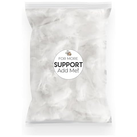 Wife Pillow - Fiberfill, 1 LBS Extra Bag of Stuffing, Premium Siliconized Down Alternative Resilience Blend, Extra Fluff to Customize Comfort & Support. Filling: Medium - Soft Cover