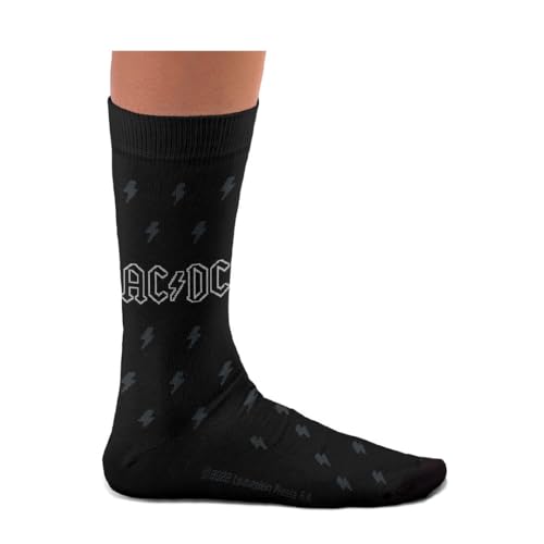 Sock Affairs ACDC Socks Collection Angus Young Back in Black Highway to Hell ACDC Pack Gifts for Music Lovers Cotton Socks 2 Sizes 4-7 and 7-11