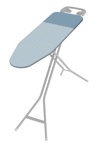 COLOMBO Asse da Stiro SOLID Jr 114x36 cm, Regolabile 5 Posizioni fino a 90 cm, Poggiaferro Rinforzato, Foderina in Cotone Biologico con Parking Zone per appoggiare direttamente il ferro, Made in Italy