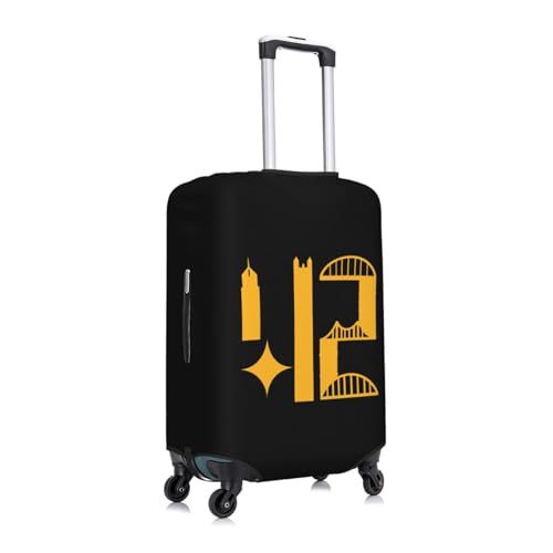 Pittsburgh Skyline 412 Travel Luggage Cover Suitcase Protector Fits 29-32 Inch Case(Black,XL)2