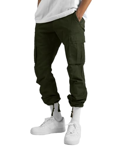 Image of Noble Monk Men's Cargo Pant | Drawstring | Solid Cargo | Multi Pockets Trackpant
