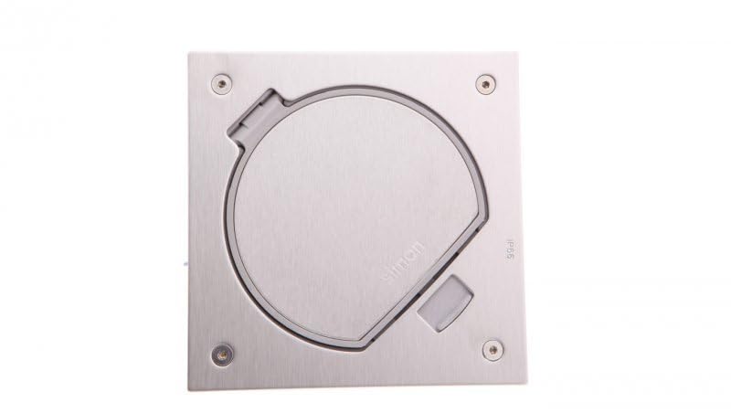 Caja de inserción KSE Simon Connect de acero inoxidable con enchufe individual K45 de suelo