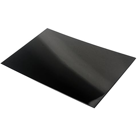 Alnicov 3-Ply Pickguard Material Blank Pick Guard Scratch Plate Sheet Custom 440x290x2.2mm - Black Cover