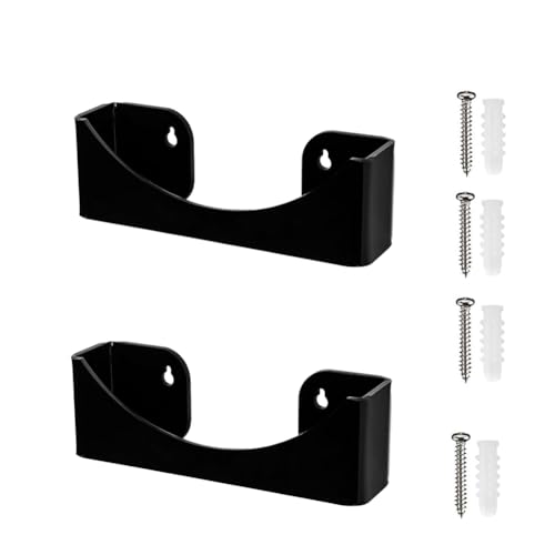 Kznifmk Paquete de 2 Percheros de Acrílico para Pared, Organizador de Sombreros Montado en la Pared para Armario, Puerta, Garaje, Dormitorio, Color Negro