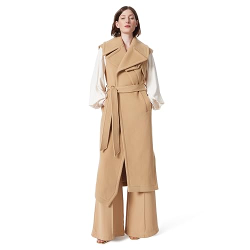 DEE OCLEPPO Womens Sydney Wrap Vest Belted Trench Standard