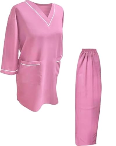 Long Sleeves Housemaid Uniform, Maid and Nanny dress set with long top & pants