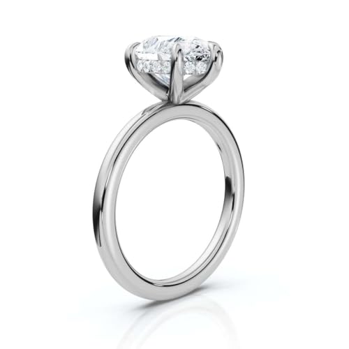 1 CT Moissanite Engagement Ring 10K 14K 18K Solid Gold & 925 Sterling Silver Hidden Halo Moissanite Ring For Women2