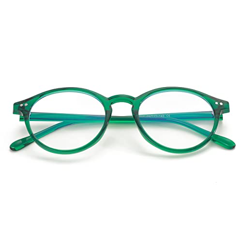 Image of Gleyemor Blue Light Glasses for Men Women, Vintage Round Frame Eyeglasses