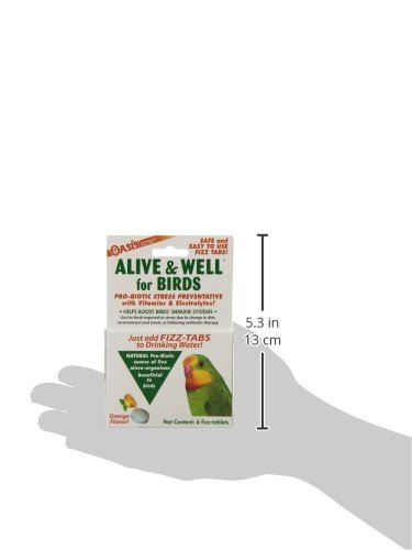 OASIS #80070 Alive and Well, Stress Preventative & Pro-Biotic Tablets for Birds, white, 1 Count (Pack of 1) - Image 3