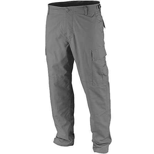 Camo Distributors Military Men's 100 Cotton Rip Stop BDU Cargo Pants, Made in USA Grey, 3X-Large