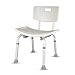 Badestühle Dusche/Badhocker Aluminiumlegierung Duschstuhl Behindertengerechte Hilfe Geschwungener Sitz Duschstuhl Verstellbar in 6 Höhe für Senioren/Behinderte / Schwangere mit Rückenlehne und Tr