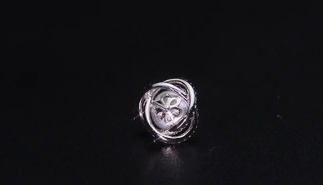 Orecchini A Cerchio In Argento 925 Con Perle D'acqua Dolce E Zirconi, Regalo Donna Elegante, Anallergici
