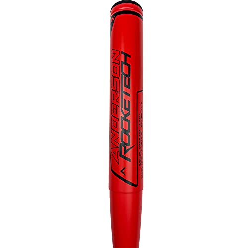 Anderson Rocketech Slowpitch Softball Bat 2022 Model - Dual Stamp Usa/Asa & Usssa – End-Loaded Double Wall Alloy Design (34"/27Oz) #TOP4