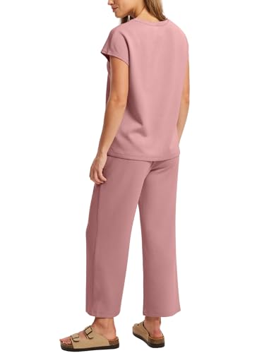 Image of Sampeel Two Piece Sets for Women Summer Vacation Outfits Cap Sleeve Tops Lounge Matching Sets Clothing Beach Fashion Clothes