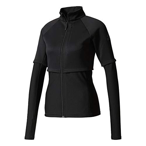Preisvergleich Produktbild adidas Damen Performance Tracktop Melange Longsleeve, Schwarz, XS