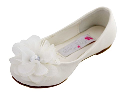 Cinderella Shimmer Flats (Childrens 5, Ivory)