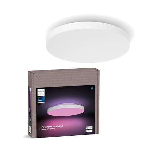 Philips Hue Plafonnier connecté Datura (57,4 x 57,4 cm) blanc et lumière colorée, Plafonnier led compatible Bluetooth, Luminaire Philips avec commande vocale pour Alexa, Apple Home et Google Assistant