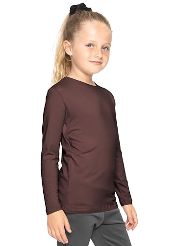 Image of Shirts for Girls Long Sleeve Crew Neck Top, Hoodie or 3 /4 Sleeve Soft Stretch Kids Lightweight Size 2-16