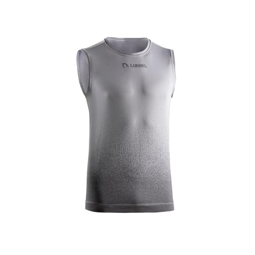 Lurbel Samba Singlet, Camiseta Transpirable, Camiseta Anti-Olor, Camiseta para Trail, Camiseta sin Mangas, Camiseta de Hombre. (M - Mediana, Gris)