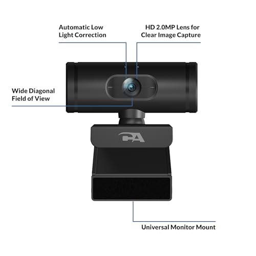 Webcam Full HD 1080p Cyber Acoustics WC-1000 sans microphone connexion USB-A